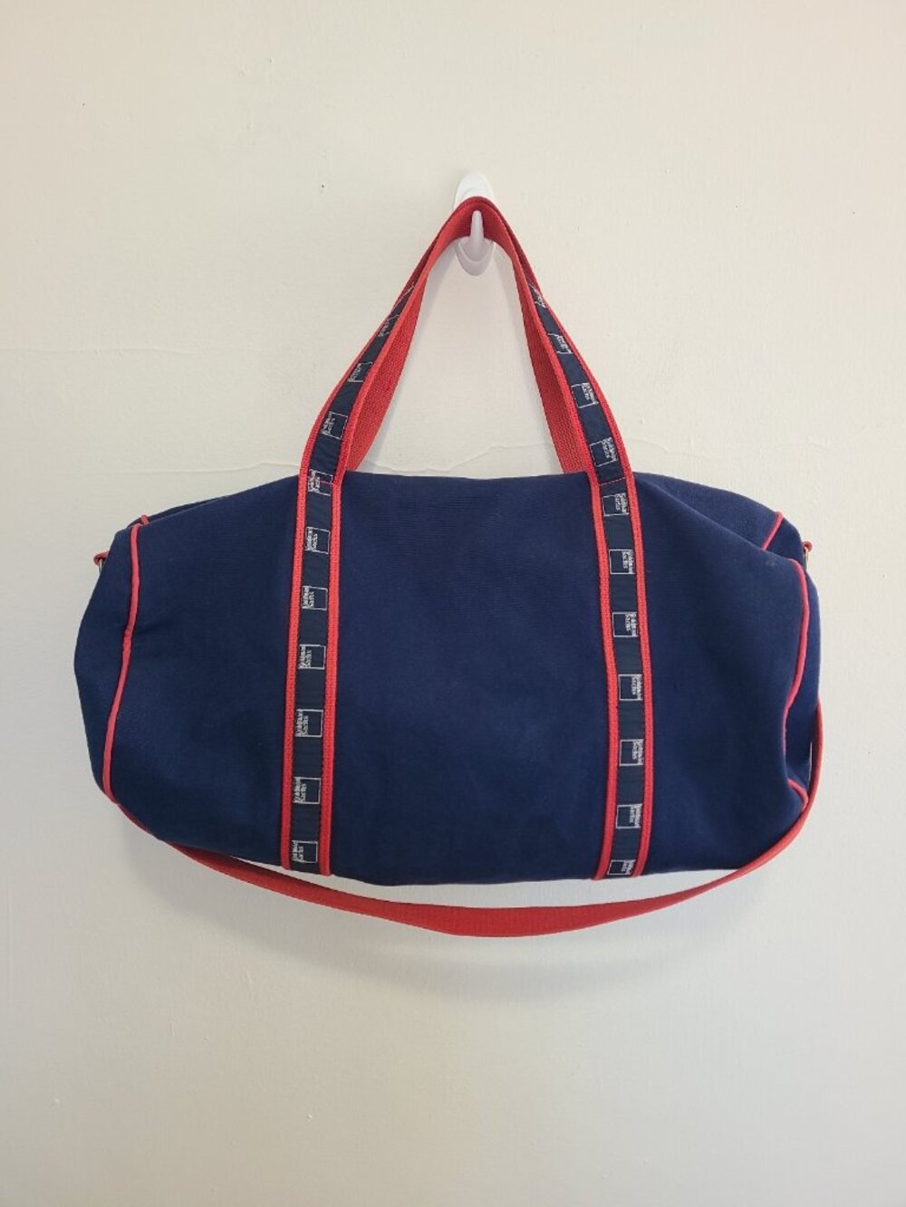 Scarborough & Tweed Canvas Duffle Banker Bag Blue Made in USA Goldman Sachs
